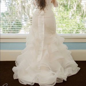 Wedding dress, vail and belt